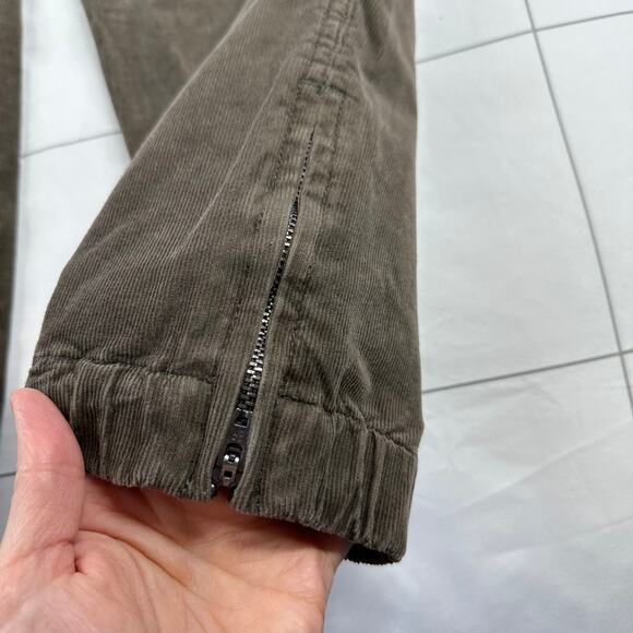 Banana Republic Pants Womens 10 Petite Brown Corduroy Jogger Utility Ankle Zip - Picture 7 of 13